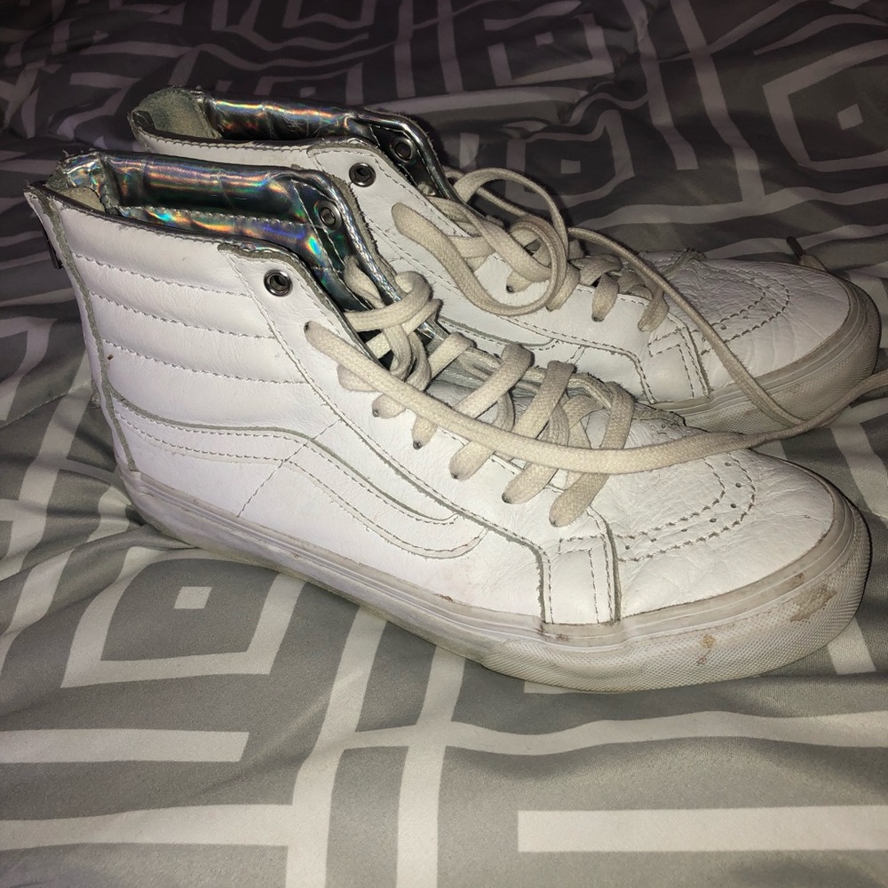 White high-top vans